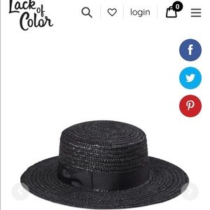Lack of Color Black Straw Hat